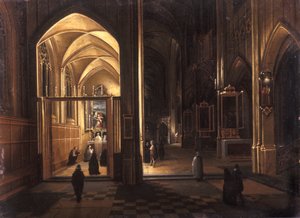 Het Interieur van een Gotische Kerk door Hendrik the Younger Steenwyck