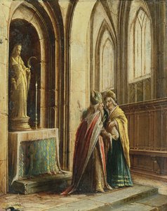 Twee Figuren in een Kerk door Hendrik the Younger Steenwyck
