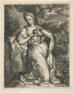 Vrouw met parfumvaasje