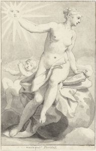 Zittende allegorische vrouwenfiguur door Hendrik van Limborch