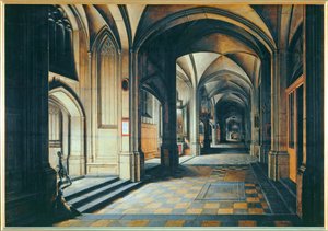 Kerk interieur. Nachteffect ...