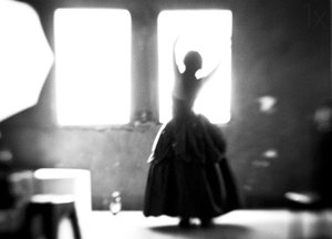 Elegant silhouet van een danseres