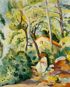La Breste, Maison Rouge, omgeving van Marseille door Henri Charles Manguin