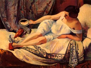 Vrouw opstaand door Henri Charles Manguin