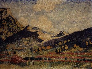 Studie voor de Kleine Maures-bergen door Henri Edmond Cross