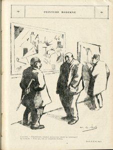 Illustratie van H. G. Ibels in Le Rire, 04/02/22 - Moderne schilderkunst - Kunst, Antisemitisme, Avant-garde - Joods door Henri Gabriel Ibels