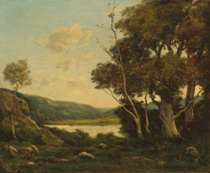 Landschap door Henri-Joseph Harpignies