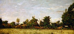 Landschap met huisje