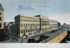 Het Hotel des Monnaies, ca. 1815-20 (kleurgravure)