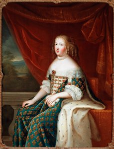 Portret van Maria Theresia van Spanje, koningin van Frankrijk door Henri (circle of) Beaubrun