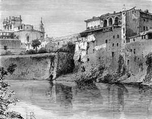 Villa Farnese, provincie Viterbo, noordwesten van Rome, Italië, 19e eeuw