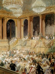 Ontvangst in de Tuilerieën door Napoleon III