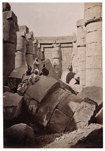 Ruïnes van Karnak, ca. 1900 door Henri Béchard
