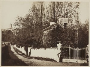 Straat in Louveciennes door Henri Bevan