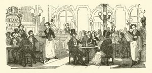De kelner van het koffiehuis