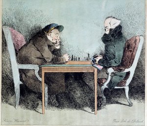 Schaakspelers door Henri Bonaventure Monnier