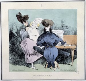Dilettanten (jonge mannen die zingen en piano spelen) - in 