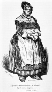 La grande Nanon - in Eugénie Grandet, ill. door Henri Monnier, originele editie 1843
