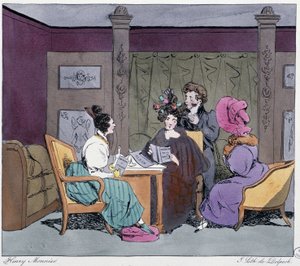 De toilet (kapper aan huis) in de 19e eeuw - in "Jadis et aujourd