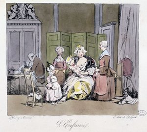 Voedster, bedienden, baby en kind in de aristocratie van de 18e eeuw - in "Jadis et aujourd