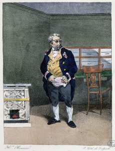 Kantoorknaap - in "Administrative mores" door Henri Monnier door Henri Bonaventure Monnier
