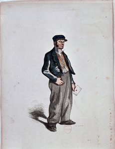 De Commissionaire (Factor) door Henri Monnier, ca. 1850 door Henri Bonaventure Monnier
