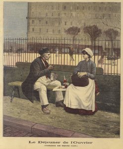 De lunch van de arbeiders door Henri Cain