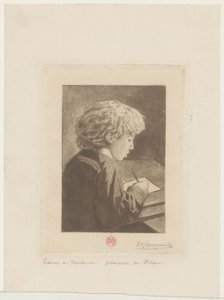 Schrijvende jongen