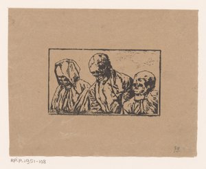 Drie doden door Henri Charles Guérard