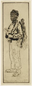 La ramoneur (De schoorsteenveger), c.1890 door Henri Charles Guérard