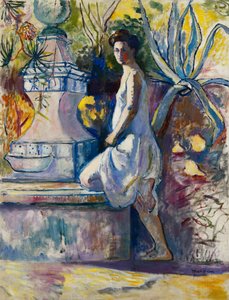 Jeanne bij de Fontein, Villa Demiere door Henri Charles Manguin