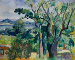 De baai van Saint-Tropez door Henri Charles Manguin
