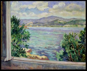 De Golf van St. Tropez vanaf de Oustalet door Henri Charles Manguin