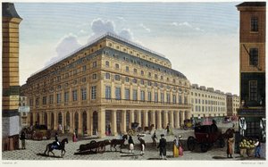 Le Théâtre Français. Gravure door Courvoisier