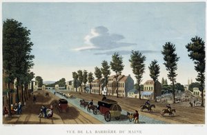 Zicht op de Barrier du Maine - in View of Paris, circa 1810: Les Barriers de Paris