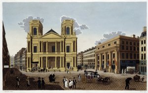 Eglise Saint-Eustache, circa 1820 - in Vues de Paris