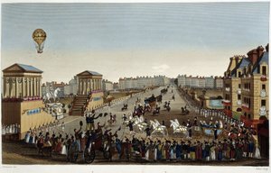 Ingang van Zijne Majesteit Louis XVIII naar Parijs door Henri Courvoisier Voisin