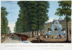 Fontein of waterkasteel van Bd St Martin - in 