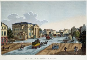 La barrier Saint-Denis, circa 1827 - in “Vues de Paris” door Courvoisier door Henri Courvoisier Voisin
