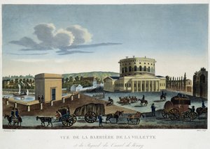 La barrière de la Villette, circa 1820 - in “Vues de Paris” door Courvoisier