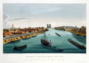 La nouvelle halle aux vins (Bercy), circa 1820 in Vues de Paris door Henri Courvoisier Voisin