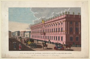 Het Marmeren Paleis in Sint-Petersburg, ca. 1811 door Henri Courvoisier Voisin