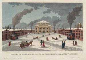 Het Sint-Petersburgse Keizerlijke Bolshoi Kamenny Theater door Henri Courvoisier Voisin