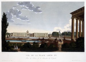 Zicht op Place Louis XV - Parijs door Courvoisier door Henri Courvoisier Voisin