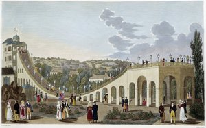 Uitzicht op de bergen van Belleville, circa 1820 - in 