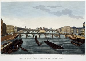 Zicht op de Pont des Arts en de Pont Neuf - door Courvoisier