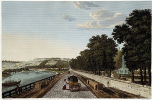 Uitzicht op het terras van Parc St Cloud - in “Vues de Paris” door Courvoisier door Henri Courvoisier Voisin