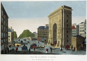 Vue de la Porte de Saint-Denis - in Vues de Paris door Henri Courvoisier Voisin