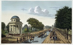 Zicht op de tuin van Monceau - in 