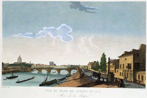 Vue du pont du jardin du roi (Rapée) - in Vues de Paris door Henri Courvoisier Voisin